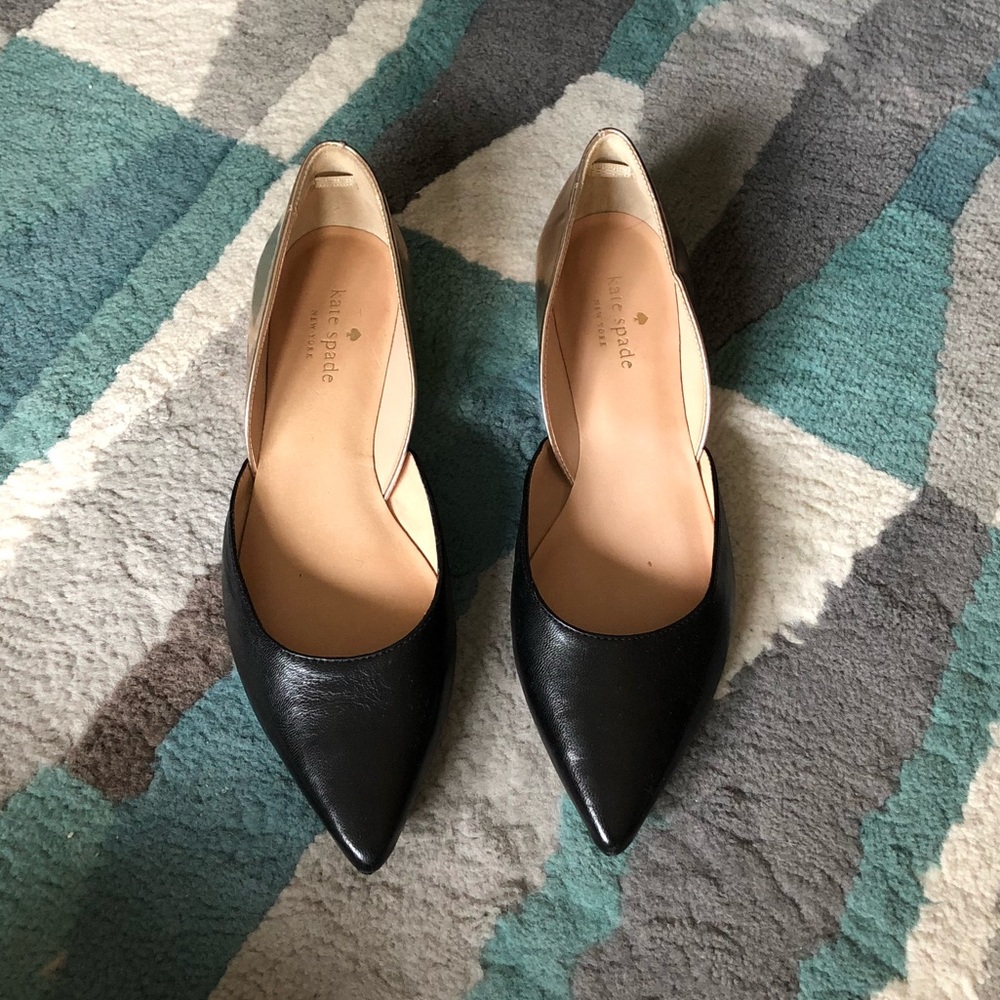 Kate Spade Black & Gold Flats Sz 6